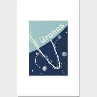 Uranus - Art Nouveau Space Travel Poster Posters and Art